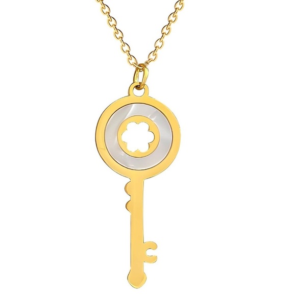 18K GOLD PLATED STAINLESS STEEL NECKLACE - Picture 1 of 3